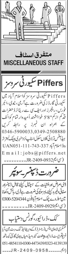 Exciting Jobs in Islamabad _ Security, Driver, and Data Entry Opportunities