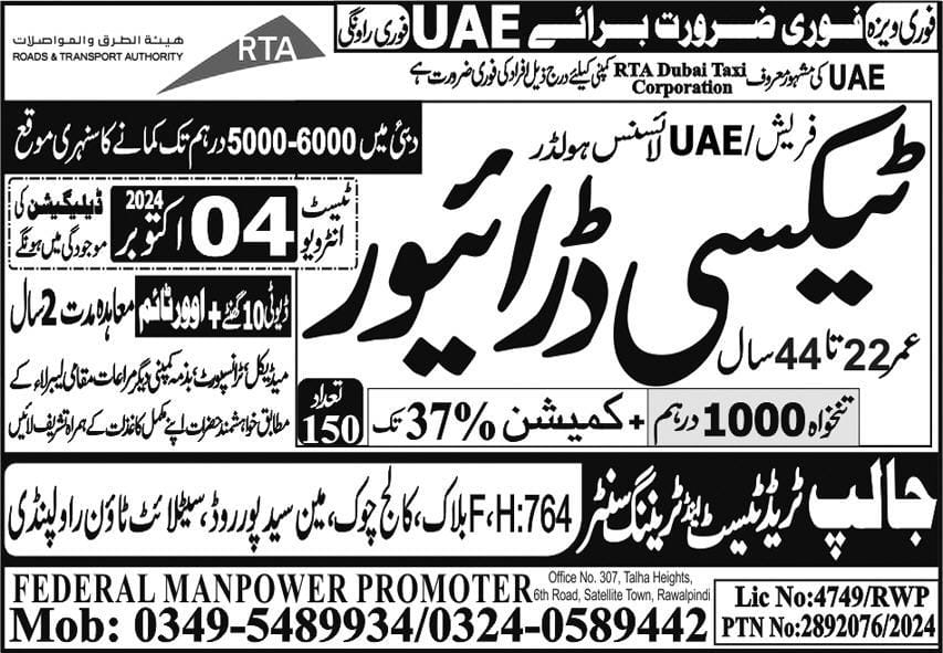 jobs in dubai for Pakistani - Jobs in dubai