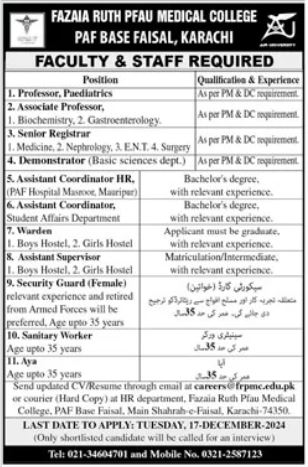 Faculty jobs in Karachi