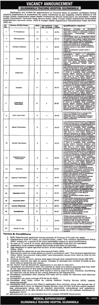 Teaching Hospital Gujranwala